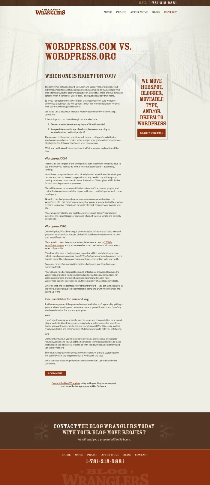 Blog Wranglers content page
